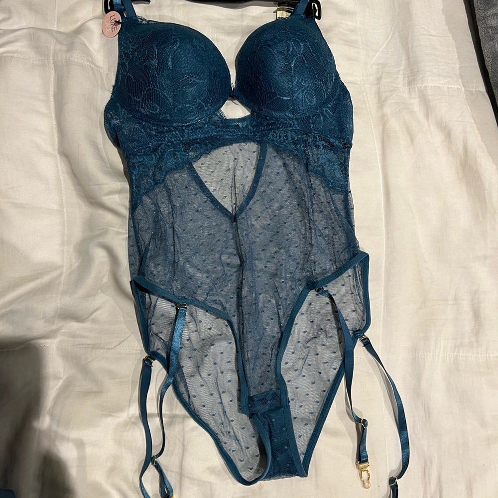 Sailor blue one piece lingerie